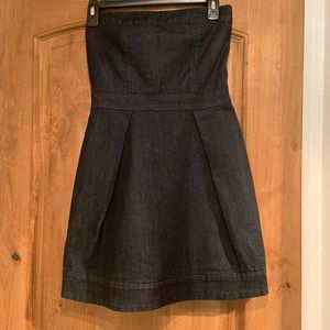 Strapless denim dress